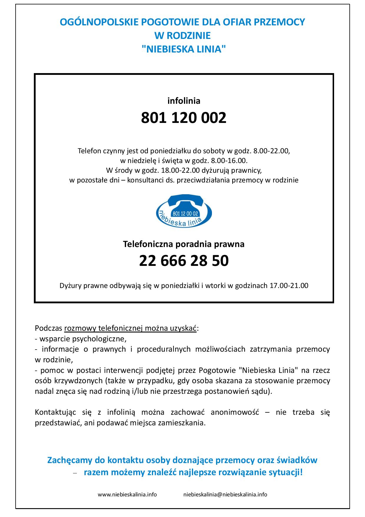 niebieskalinia